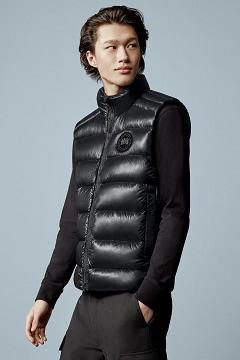 Chamarras Canada Goose Hombre Outlet - Crofton Chalecos Black Label Negros RG4096581